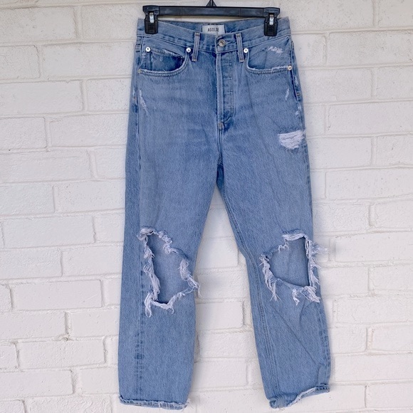 AGOLDE ‘90s Loose Fit Distressed Jeans 24 - Picture 2 of 8